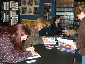 Scott Alan Woodard, Kathryn Leigh Scott, Lara Parker and Ursula Burton
